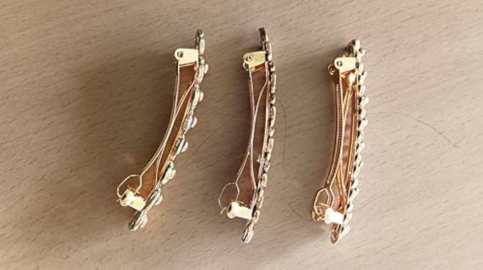 Fancy Stone Hair Clips Set of 3, Multicolour